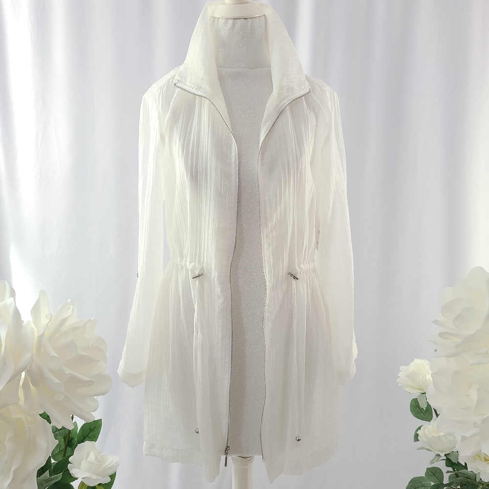 *SOLD* Transparent Tie at Waist Jacket - Picture 2 of 7